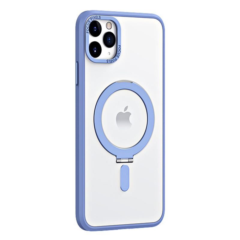 For iPhone 11 Pro 5.8 inch Drop Protection Skin-touch Phone Case Compatible with MagSafe Electroplating Camera Frame Design PC TPU Kickstand Cover For iPhone 11 Pro 5.8 inch Drop Protection Skin-touch Phone Case Compatible with MagSafe Electroplating Camera Frame Design PC TPU Kickstand Cover